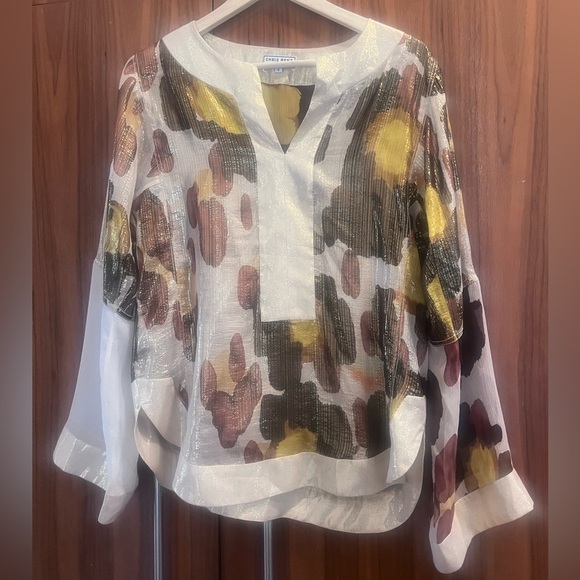 Chris Benz Tops - Chris Benz Metallic Golden Hues Blouse